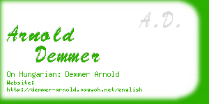 arnold demmer business card